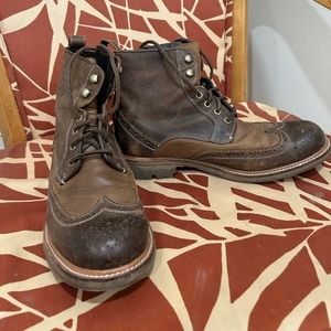John Varvatos Men’s Brown Genuine Leather Boots